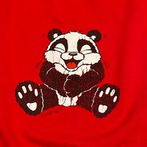 Vintage 80s Laughing Panda Sweatshirt
